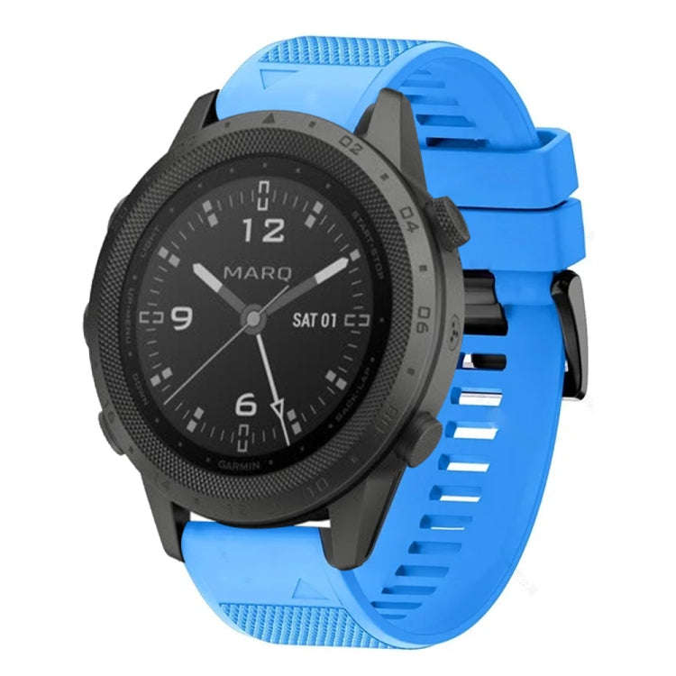 For Garmin MARQ Commander Quick Release 22mm Silicone Watch Band(Sky Blue)