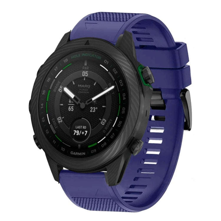 For Garmin MARQ Golfer Quick Release 22mm Silicone Watch Band(Midnight Blue)