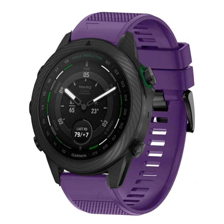 For Garmin MARQ Golfer Quick Release 22mm Silicone Watch Band(Purple)