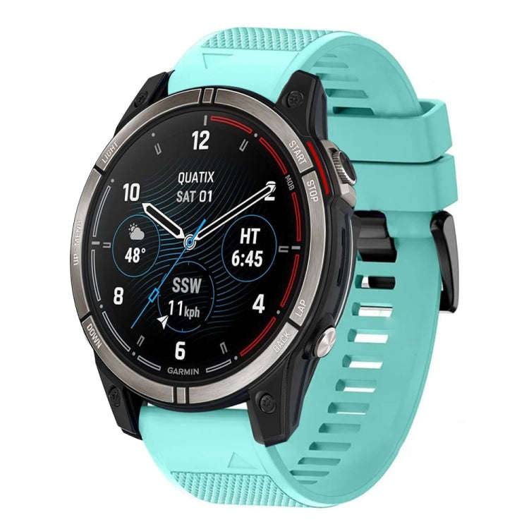 For Garmin Quatix 7 Pro Quick Release 22mm Silicone Watch Band(Mint Green)