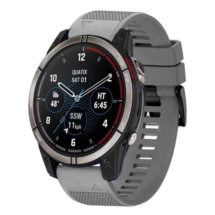 For Garmin Quatix 7 Pro Quick Release 22mm Silicone Watch Band(Grey)