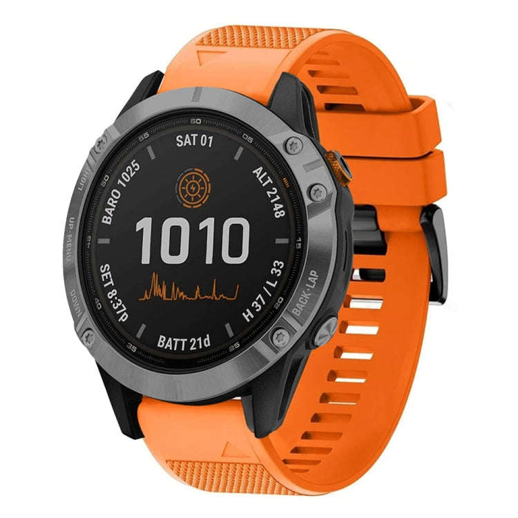 For Garmin Fenix 7 Pro 47mm Quick Release 22mm Silicone Watch Band(Orange)