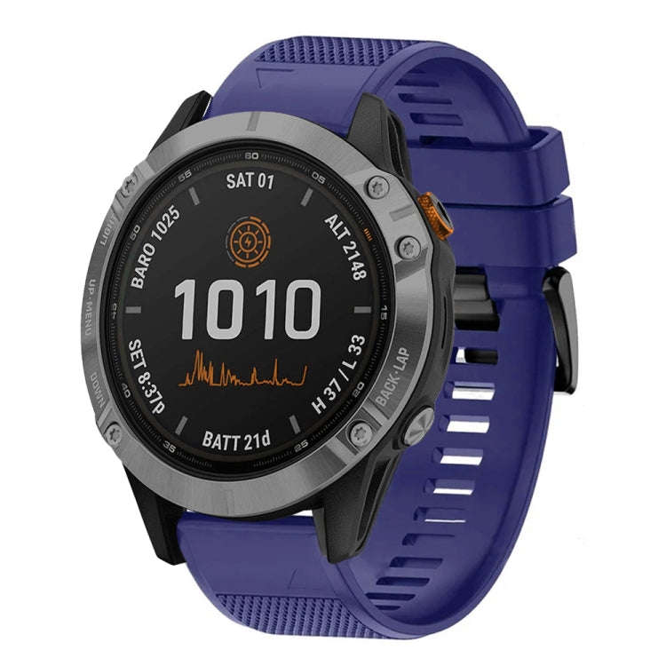 For Garmin Fenix 7 Pro 47mm Quick Release 22mm Silicone Watch Band(Midnight Blue)