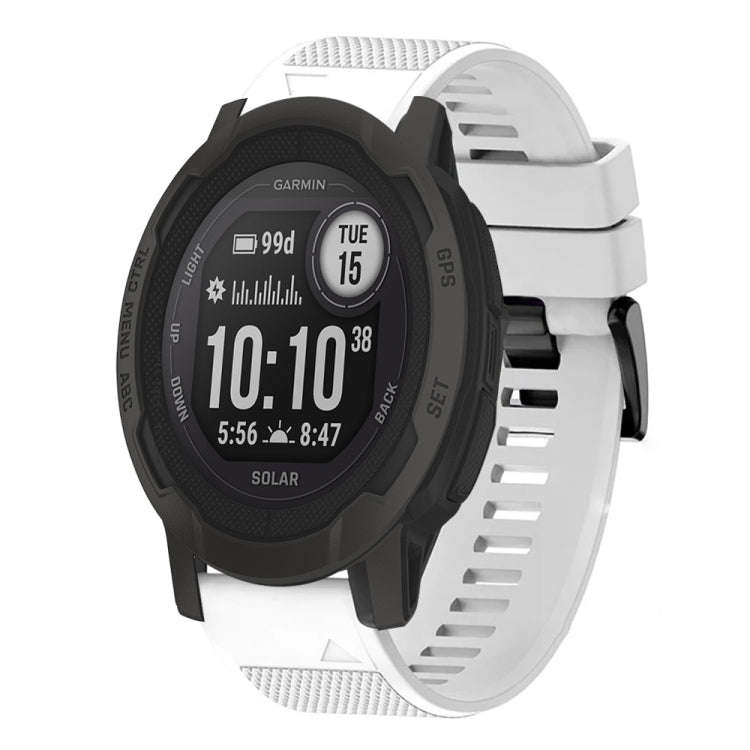 For Garmin  Instinct 2 Solar Quick Release 22mm Silicone Watch Band(White)