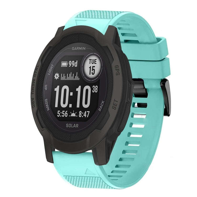 For Garmin  Instinct 2 Solar Quick Release 22mm Silicone Watch Band(Mint Green)