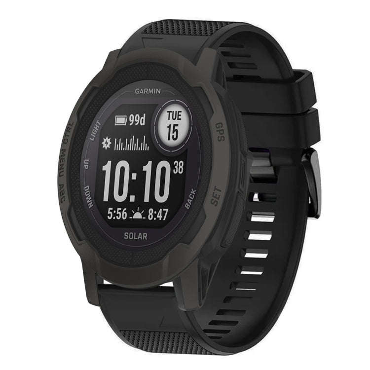 For Garmin  Instinct 2 Solar Quick Release 22mm Silicone Watch Band(Black)