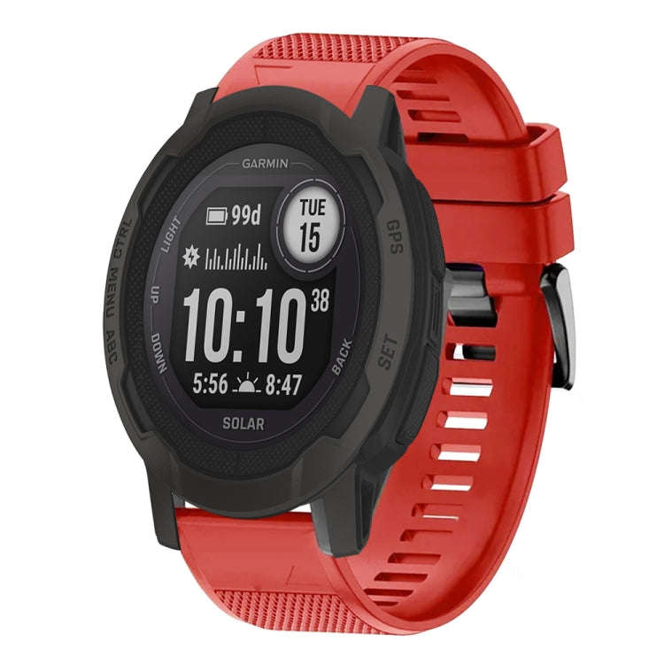 For Garmin  Instinct 2 Solar Quick Release 22mm Silicone Watch Band(Red)
