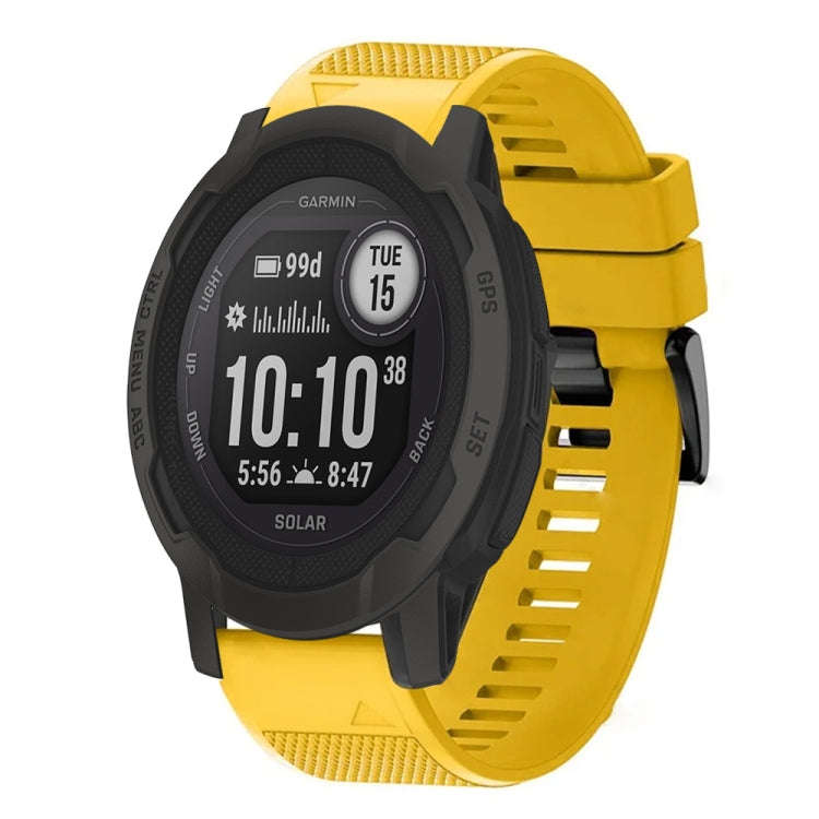 For Garmin  Instinct 2 Solar Quick Release 22mm Silicone Watch Band(Yellow)