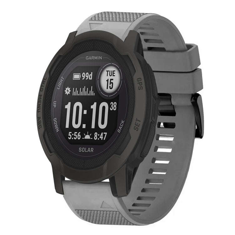 For Garmin  Instinct 2 Solar Quick Release 22mm Silicone Watch Band(Grey)