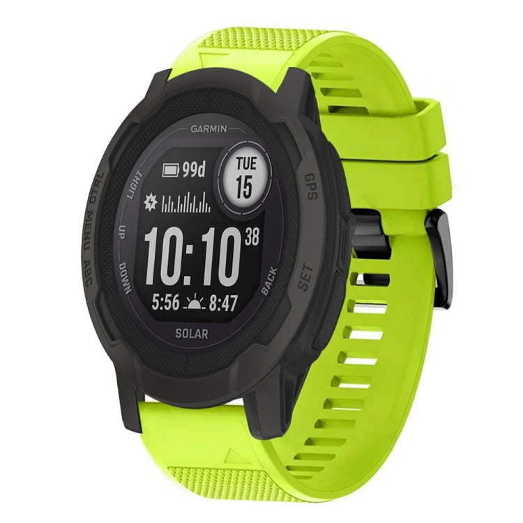 For Garmin  Instinct 2 Solar Quick Release 22mm Silicone Watch Band(Lime Green)