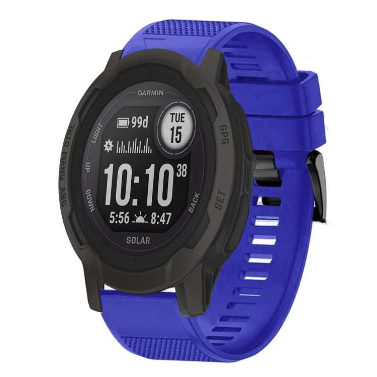 For Garmin  Instinct 2 Solar Quick Release 22mm Silicone Watch Band(Dark Blue)