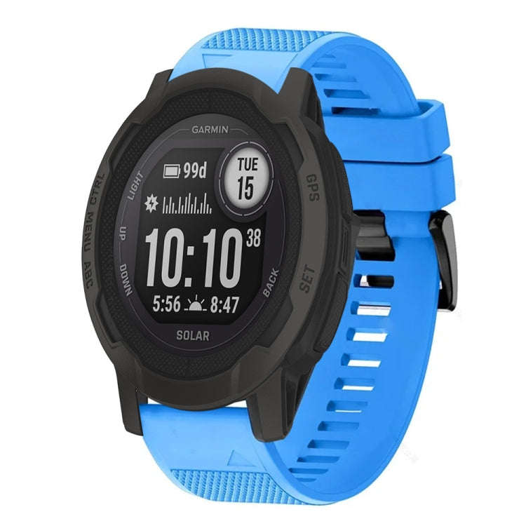 For Garmin  Instinct 2 Solar Quick Release 22mm Silicone Watch Band(Sky Blue)
