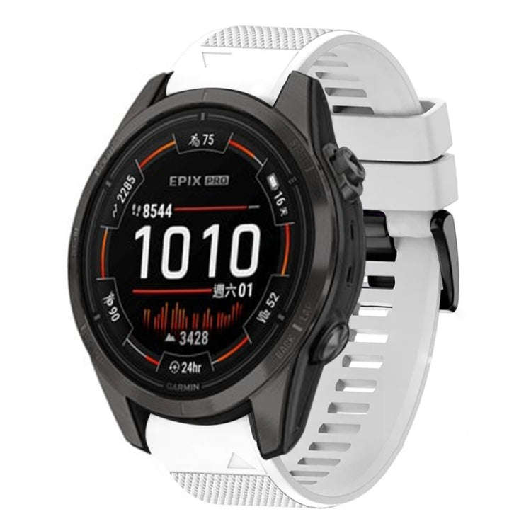 For Garmin Epix Pro 47mm Quick Release 22mm Silicone Watch Band(White)