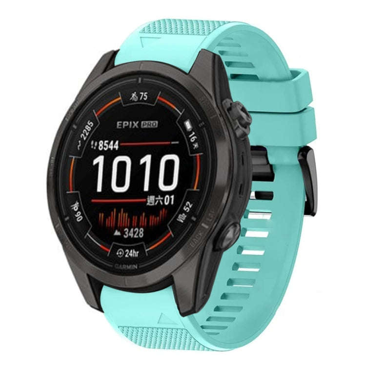 For Garmin Epix Pro 47mm Quick Release 22mm Silicone Watch Band(Mint Green)