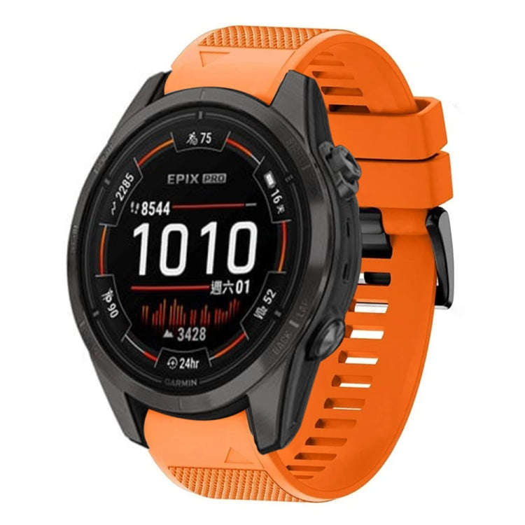 For Garmin Epix Pro 47mm Quick Release 22mm Silicone Watch Band(Orange)