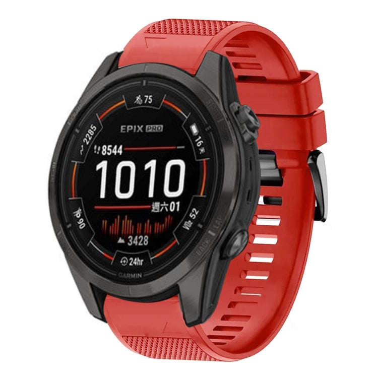 For Garmin Epix Pro 47mm Quick Release 22mm Silicone Watch Band(Red)
