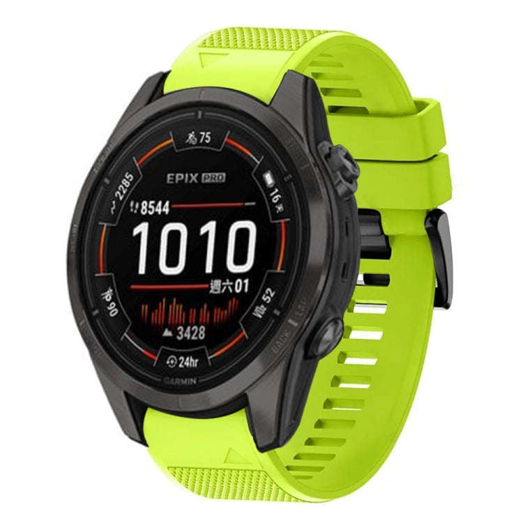For Garmin Epix Pro 47mm Quick Release 22mm Silicone Watch Band(Lime Green)