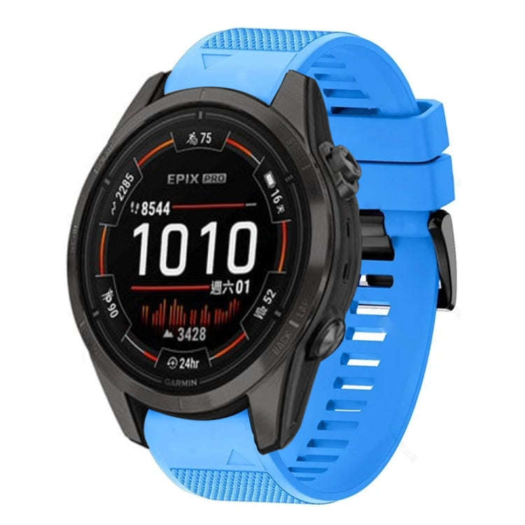 For Garmin Epix Pro 47mm Quick Release 22mm Silicone Watch Band(Sky Blue)