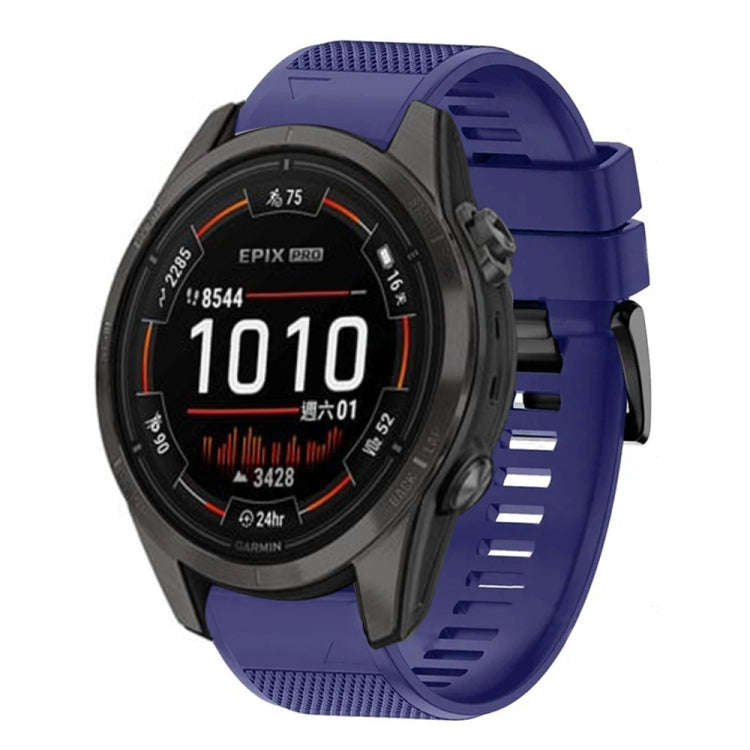 For Garmin Epix Pro 47mm Quick Release 22mm Silicone Watch Band(Midnight Blue)