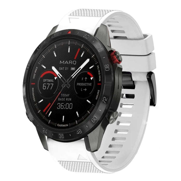 For Garmin MARQ Athlete Gen 2 Quick Release 22mm Silicone Watch Band(White)