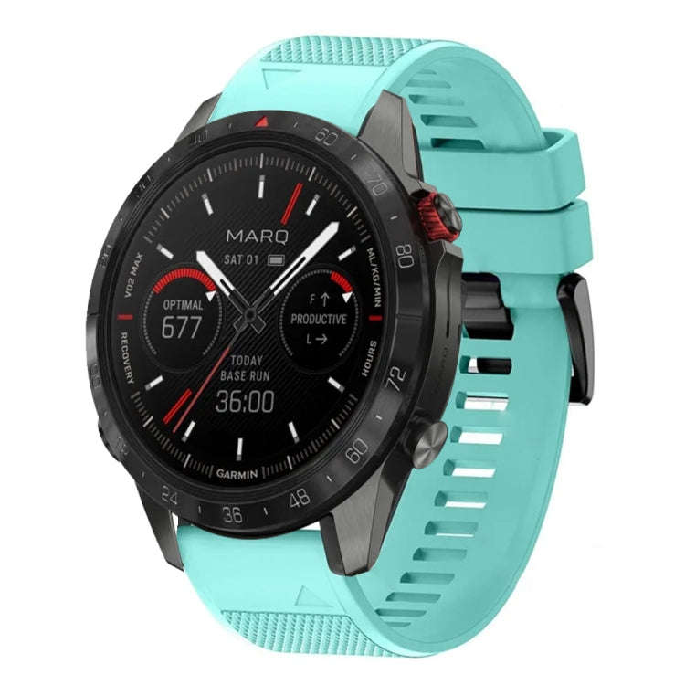 For Garmin MARQ Athlete Gen 2 Quick Release 22mm Silicone Watch Band(Mint Green)