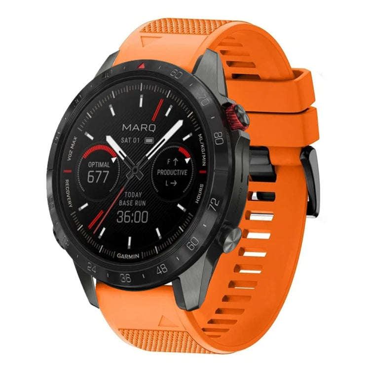 For Garmin MARQ Athlete Gen 2 Quick Release 22mm Silicone Watch Band(Orange)