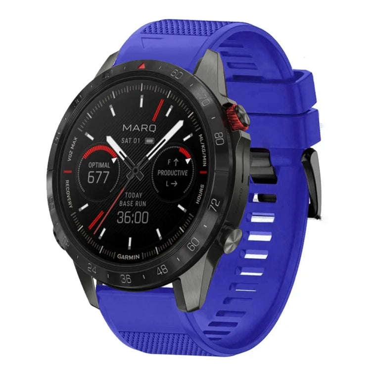 For Garmin MARQ Athlete Gen 2 Quick Release 22mm Silicone Watch Band(Dark Blue)