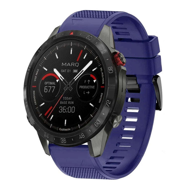 For Garmin MARQ Athlete Gen 2 Quick Release 22mm Silicone Watch Band(Midnight Blue)