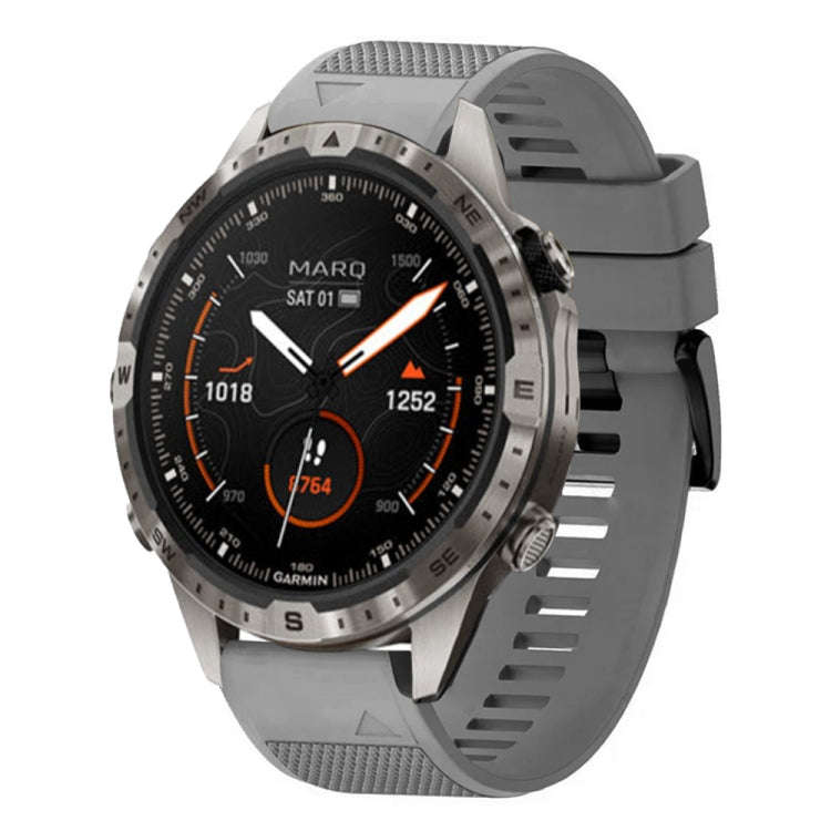 For Garmin MARQ Adventurer Gen 2 Quick Release 22mm Silicone Watch Band(Grey)