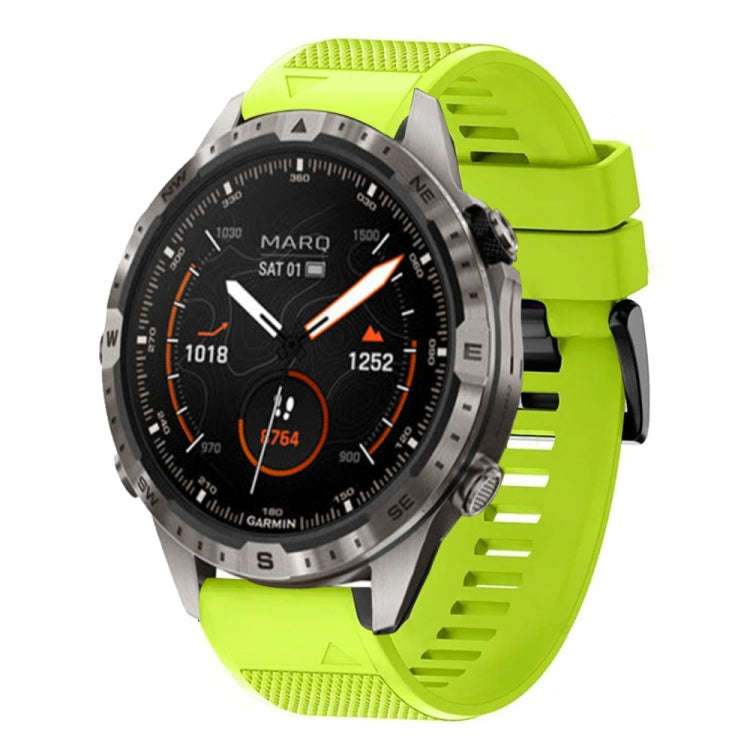For Garmin MARQ Adventurer Gen 2 Quick Release 22mm Silicone Watch Band(Lime Green)