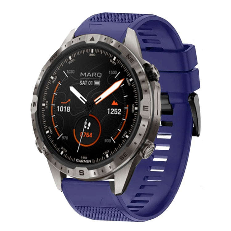 For Garmin MARQ Adventurer Gen 2 Quick Release 22mm Silicone Watch Band(Midnight Blue)
