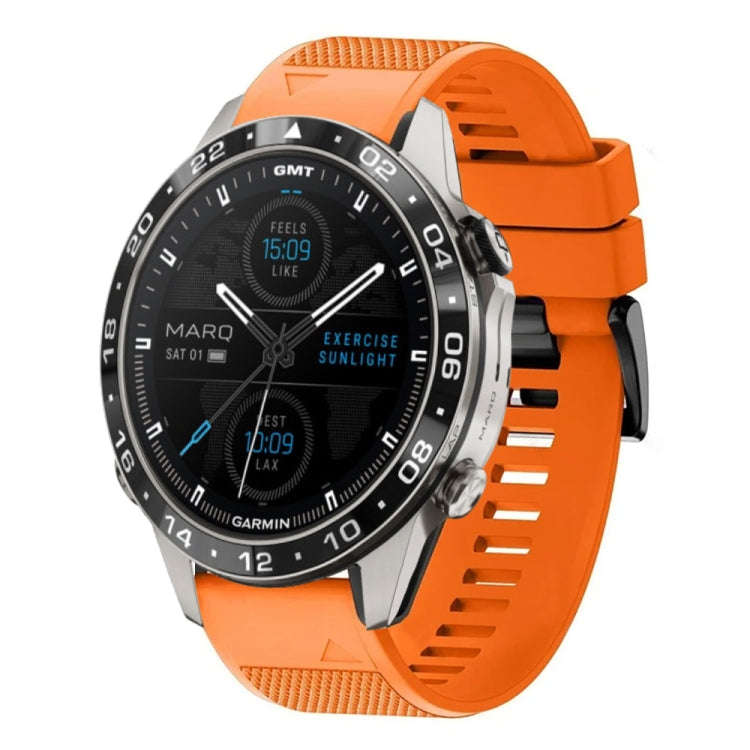For Garmin MARQ Aviator Gen 2 Quick Release 22mm Silicone Watch Band(Orange)