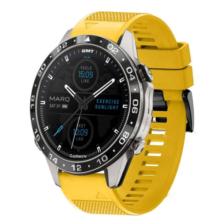For Garmin MARQ Aviator Gen 2 Quick Release 22mm Silicone Watch Band(Yellow)