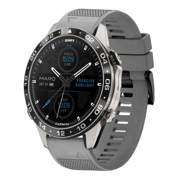 For Garmin MARQ Aviator Gen 2 Quick Release 22mm Silicone Watch Band(Grey)