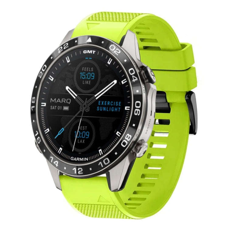 For Garmin MARQ Aviator Gen 2 Quick Release 22mm Silicone Watch Band(Lime Green)