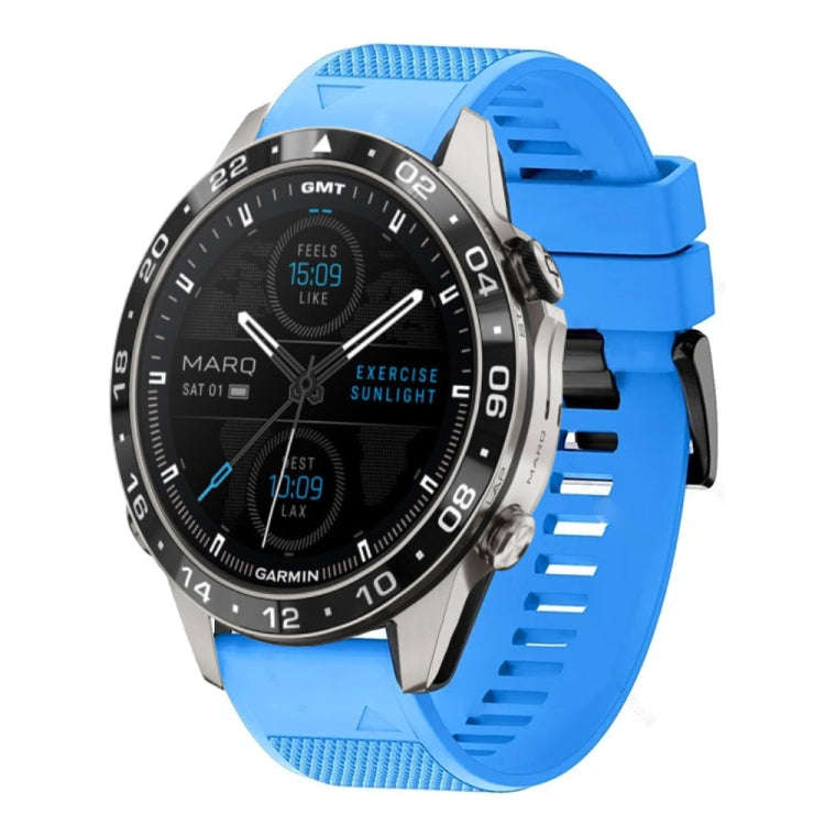 For Garmin MARQ Aviator Gen 2 Quick Release 22mm Silicone Watch Band(Sky Blue)