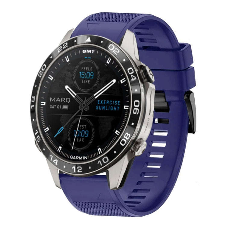 For Garmin MARQ Aviator Gen 2 Quick Release 22mm Silicone Watch Band(Midnight Blue)