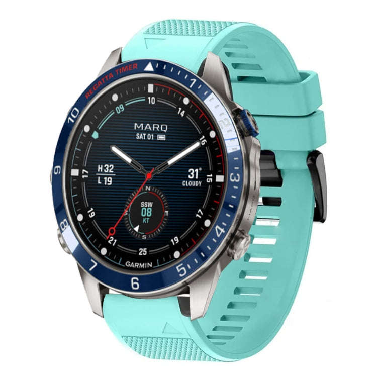 For Garmin MARQ Captain Gen 2 Quick Release 22mm Silicone Watch Band(Mint Green)