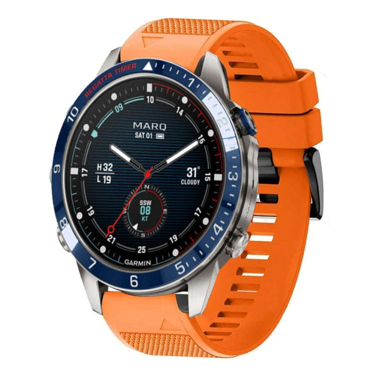 For Garmin MARQ Captain Gen 2 Quick Release 22mm Silicone Watch Band(Orange)