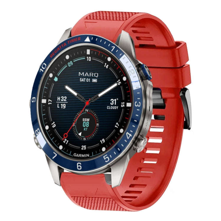 For Garmin MARQ Captain Gen 2 Quick Release 22mm Silicone Watch Band(Red)