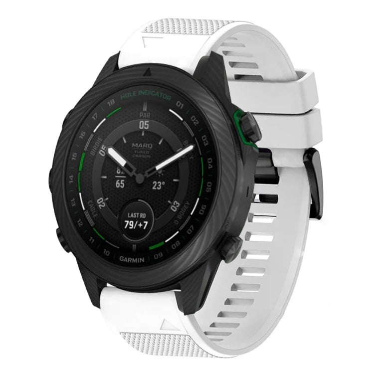 For Garmin MARQ Golfer Gen 2 Quick Release 22mm Silicone Watch Band(White)