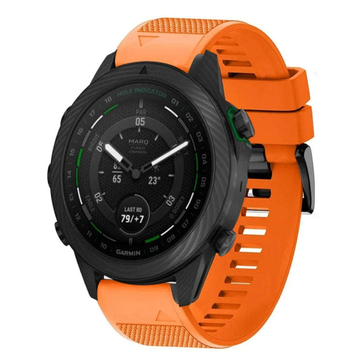 For Garmin MARQ Golfer Gen 2 Quick Release 22mm Silicone Watch Band(Orange)
