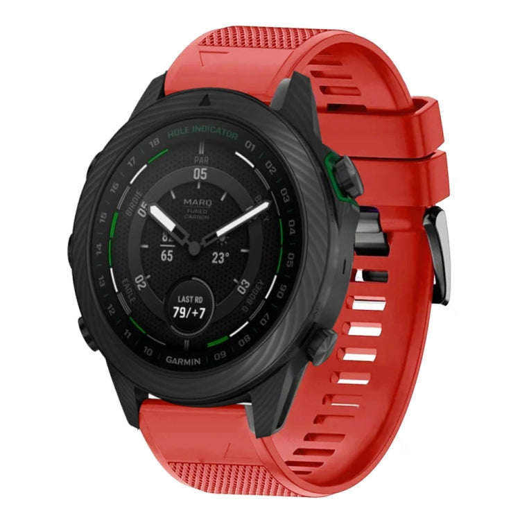 For Garmin MARQ Golfer Gen 2 Quick Release 22mm Silicone Watch Band(Red)