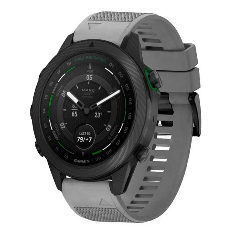 For Garmin MARQ Golfer Gen 2 Quick Release 22mm Silicone Watch Band(Grey)