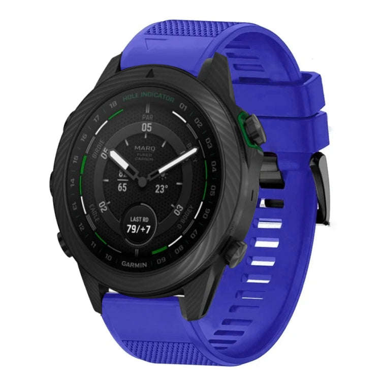 For Garmin MARQ Golfer Gen 2 Quick Release 22mm Silicone Watch Band(Dark Blue)