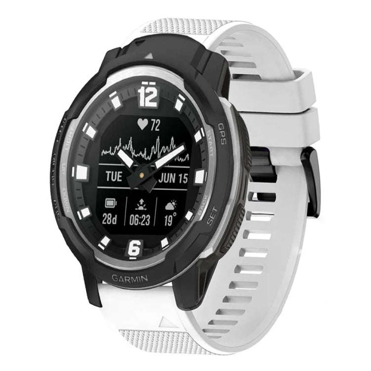 For Garmin Instinct Crossover Quick Release 22mm Silicone Watch Band(White)
