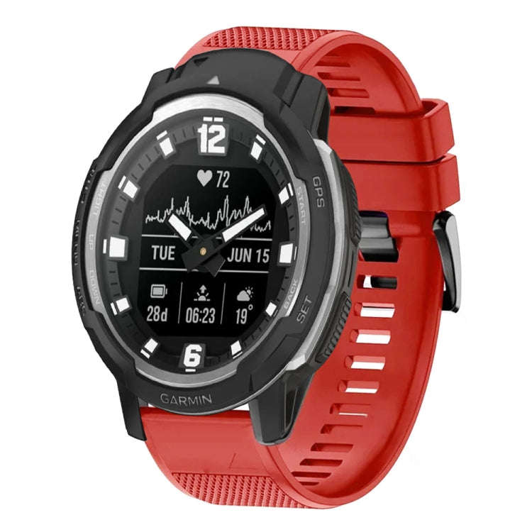 For Garmin Instinct Crossover Quick Release 22mm Silicone Watch Band(Red)