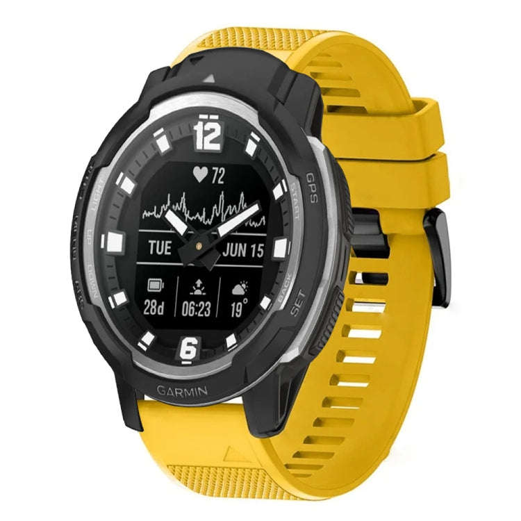 For Garmin Instinct Crossover Quick Release 22mm Silicone Watch Band(Yellow)
