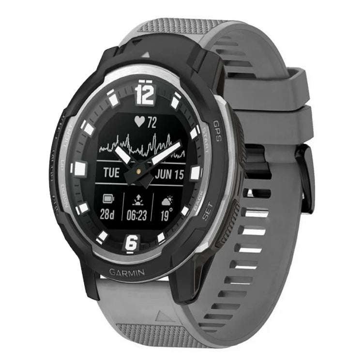 For Garmin Instinct Crossover Quick Release 22mm Silicone Watch Band(Grey)