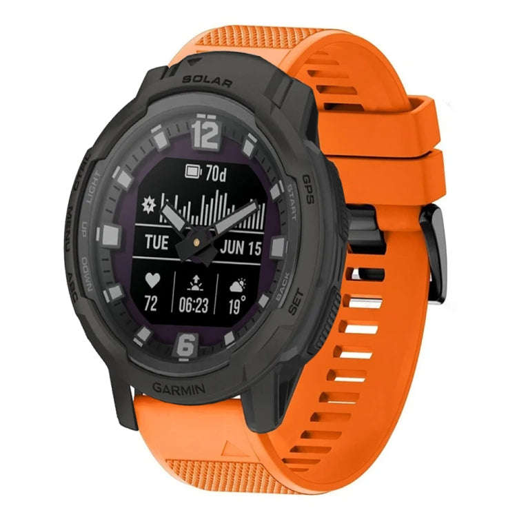 For Garmin Instinct Crossover Solar Quick Release 22mm Silicone Watch Band(Orange)